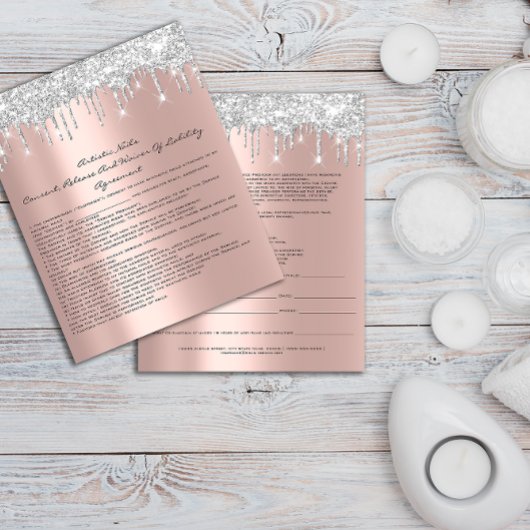 爪、 ネイルアーティスト責任放棄バラ赤面シルバー チラシ