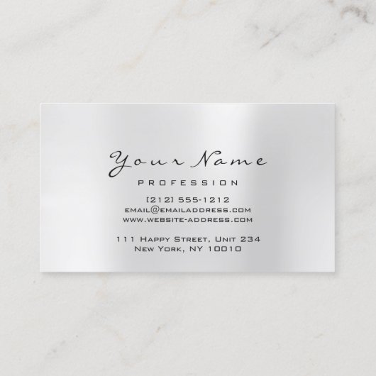 爪、 ネイルアートキャンディピンクグレーマニキュアペディキュア 名刺 (裏面)