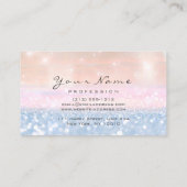 爪、 ネイルアートグリッターグラデーションパステルピンクローズルクス 名刺 (裏面)