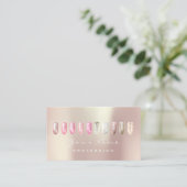 爪、 ネイルアートグリッターグラムピンクローズスパークパール 名刺 (スタンド正面)