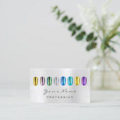 爪、 ネイルアートグリッターグラムメタリックブルーシルバーグリーン 名刺 (スタンド正面)