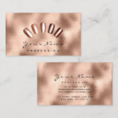 爪、 ネイルアートグリッタースキニーバラ金ゴールドマニキュアメタル 名刺 (正面/裏面)