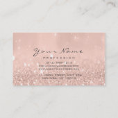 爪、 ネイルアートグリッタースキニーパステルピンクローズ 名刺 (裏面)