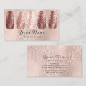 爪、 ネイルアートグリッターダマスシャンパンバラ金ゴールド 名刺 (正面/裏面)