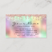 爪、 ネイルアートグリッターホログラフィックマニキュア 名刺 (裏面)