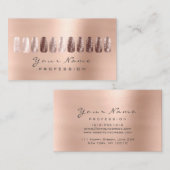 爪、 ネイルアートグリッターメタリックグラムピンクローズスキニー 名刺 (正面/裏面)