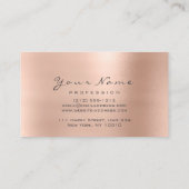 爪、 ネイルアートグリッターメタリックグラムピンクローズスキニー 名刺 (裏面)