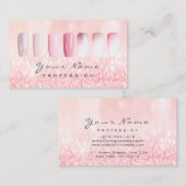 爪、 ネイルアートグリッターメタリックグラムピンクローズラックスグラム 名刺 (正面/裏面)