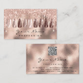 爪、 ネイルアートグリッター皮膚バラドリップマニキュアQRコード 名刺 (正面/裏面)