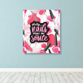 爪、 ネイルアートスタイル キャンバスプリント (インサイチュ (ウッドフロア))