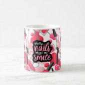 爪、 ネイルアートスタイル コーヒーマグカップ (中央)