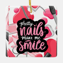 爪、 ネイルアートスタイル セラミックオーナメント