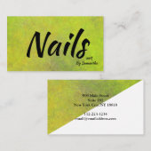 爪、 ネイルアートモダン美しい 名刺 (正面/裏面)
