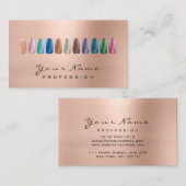 爪、 ネイルアート美しいグリッターバラ金ゴールドルクス 名刺 (正面/裏面)