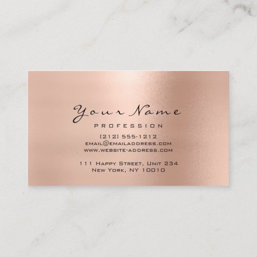 爪、 ネイルアート美しいグリッターバラ金ゴールドルクス 名刺 (裏面)