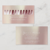 爪、 ネイルアート美しいスタジオグリッターレッドBeanPearly 名刺 (正面/裏面)