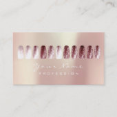 爪、 ネイルアート美しいスタジオグリッターレッドBeanPearly 名刺 (正面)