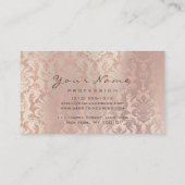 爪、 ネイルアート美しいスタジオグリッターロス金ゴールド桃 名刺 (裏面)