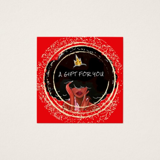 爪、 ネイルカスタムヘアメイクアップQRコードロゴレッド金ゴールド (正面)