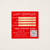 爪、 ネイルカスタムヘアメイクアップQRコードロゴレッド金ゴールド (裏面)