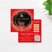 爪、 ネイルカスタムヘアメイクアップQRコードロゴレッド金ゴールド (デスク)