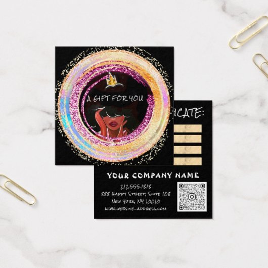 爪、 ネイルカスタムヘアメイクQRコードロゴ金ゴールド (オフィス)