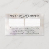 爪、 ネイルカラースプラッシュ真珠の名刺 名刺 (裏面)