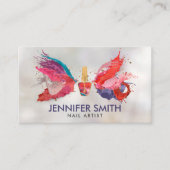 爪、 ネイルカラースプラッシュ真珠の名刺 名刺 (正面)