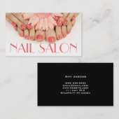 爪、 ネイルサロンマニキュアペディキュア美しいスパ 名刺 (正面/裏面)