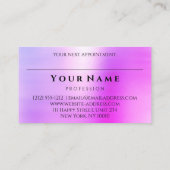 爪、 ネイルサロンマニキュア滴下自筆証筆唇ピンク 名刺 (裏面)