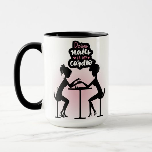 爪、 ネイルサロン引用文スタイル マグカップ (左)