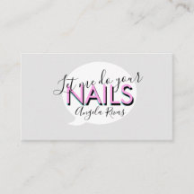 爪、 ネイルサロン引用文ピンクビジネスカード