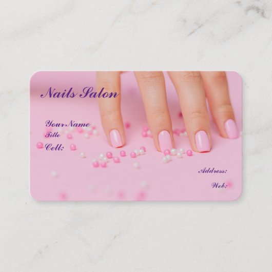 爪、 ネイルサロン 名刺 (正面)
