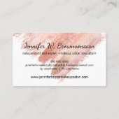 爪、 ネイルスタイリストマニキュアポリッシュロゴメイクアップパウダー 名刺 (裏面)