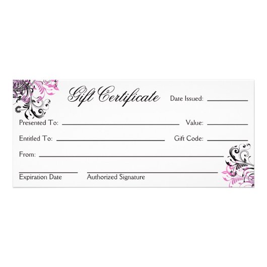 爪、 ネイルスタジオおよびサロンギフト証明書 ラックカード (裏面)