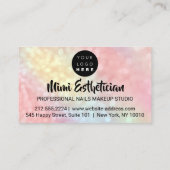 爪、 ネイルスタジオアーティストアクリルドリップグリッターホログラフ 名刺 (裏面)