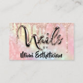 爪、 ネイルスタジオアーティストアクリルドリップグリッターホログラフ 名刺 (正面)