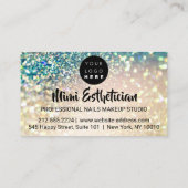 爪、 ネイルスタジオアーティストアクリルドリップグリッターホログラフ 名刺 (裏面)