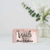 爪、 ネイルスタジオアーティストドリップグリッターバラ美しい 名刺 (スタンド正面)