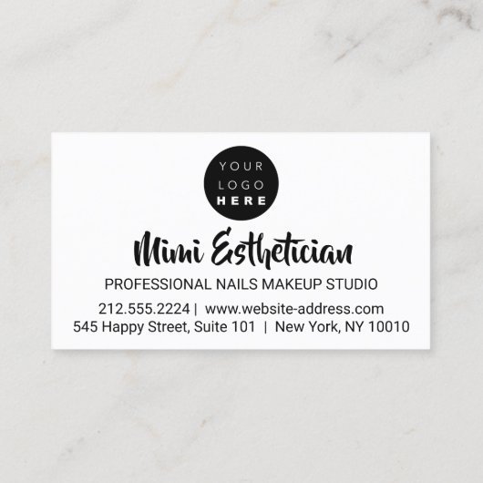 爪、 ネイルスタジオアーティストレッド爪、 ネイルスクリプトRed WhiteLogo 名刺 (裏面)