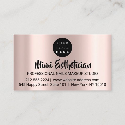 爪、 ネイルスタジオアーティスト爪、 ネイルスクリプトロゴバラMetalic 名刺 (裏面)