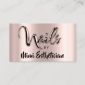 爪、 ネイルスタジオアーティスト爪、 ネイルスクリプトロゴバラMetalic 名刺 (正面)