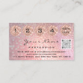 爪、 ネイルスタジオドリップスグリッターマニキュアQRコードスパ 名刺 (裏面)