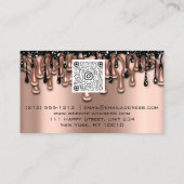 爪、 ネイルスタジオドリップバラQRコードロゴワックス体気に 名刺 (裏面)