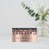 爪、 ネイルスタジオドリップバラQRコードロゴワックス体気に 名刺 (スタンド正面)