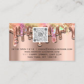 爪、 ネイルスタジオドリップバラQRロゴワックス体脱毛 名刺 (裏面)