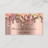 爪、 ネイルスタジオドリップバラQRロゴワックス体脱毛 名刺 (正面)