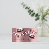 爪、 ネイルスタジオメイクアップアーティストアイラッシュバラ赤面 名刺 (スタンド正面)