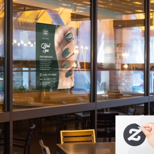 爪、 ネイルスパカスタムウィンドウの固定 ウィンドウサイン (レストラン窓)