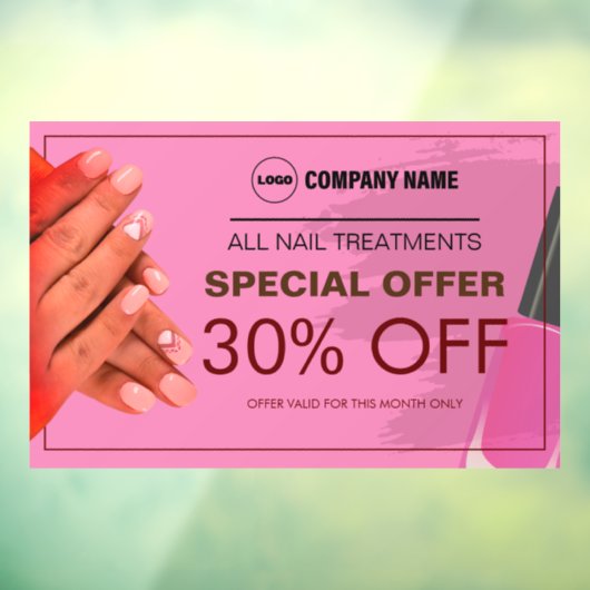 爪、 ネイルスパカスタム特別提供ウィンドウ貼り ウィンドウサイン (シート3)